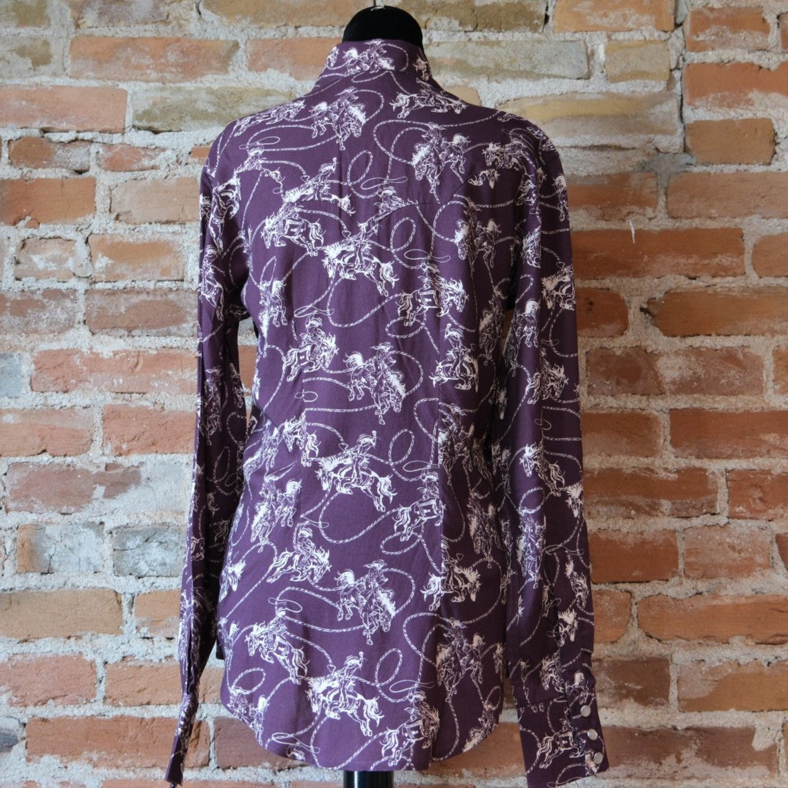 Rockmount Ladies Burgundy Western Print Shirt