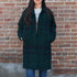 Filson Ladies Wool Long Cruiser Coat – Otter Green / Black Plaid
