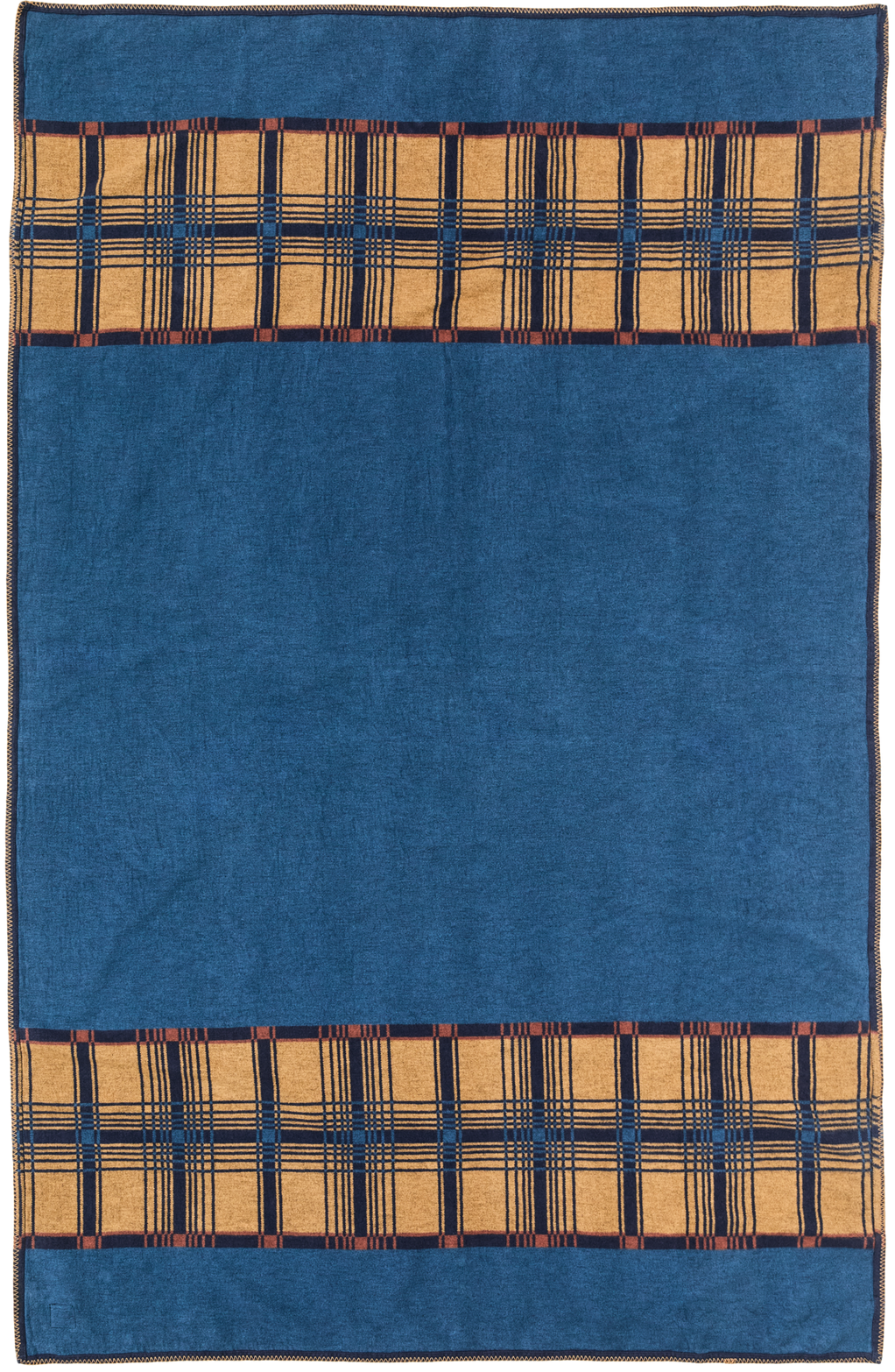 Filson cotton blanket navy Irondale pattern woven 100% cotton throw