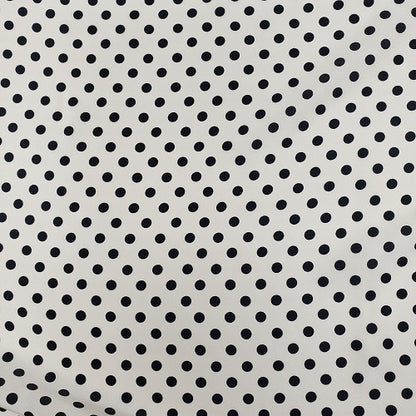 Cowboy Images 36x36 beige silk crepe de chine scarf with 3/16″ black dot pattern