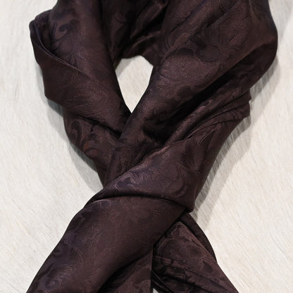 Frontier Jacquard Wild Rag in Chocolate brown woven Western scarf