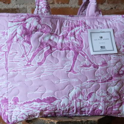 Ida Mae Home - Buffalo Toile Blossom Quilted Handbag