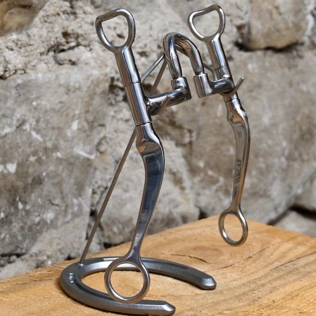 Myler flat shank traditional correctional bit MB 27 with sweet iron mouthpiece