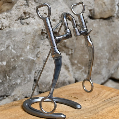 Myler flat shank traditional correctional bit MB 27 with sweet iron mouthpiece