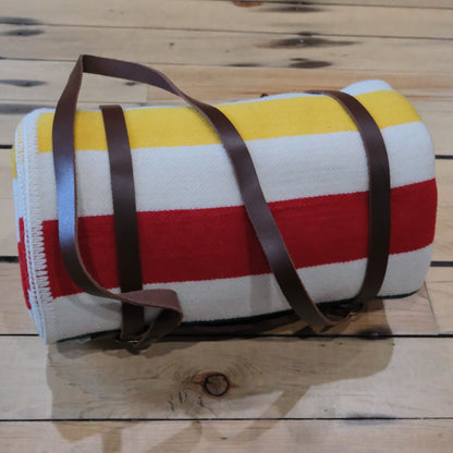 Pendleton National Park Glacier Throw with carrier wool blanket