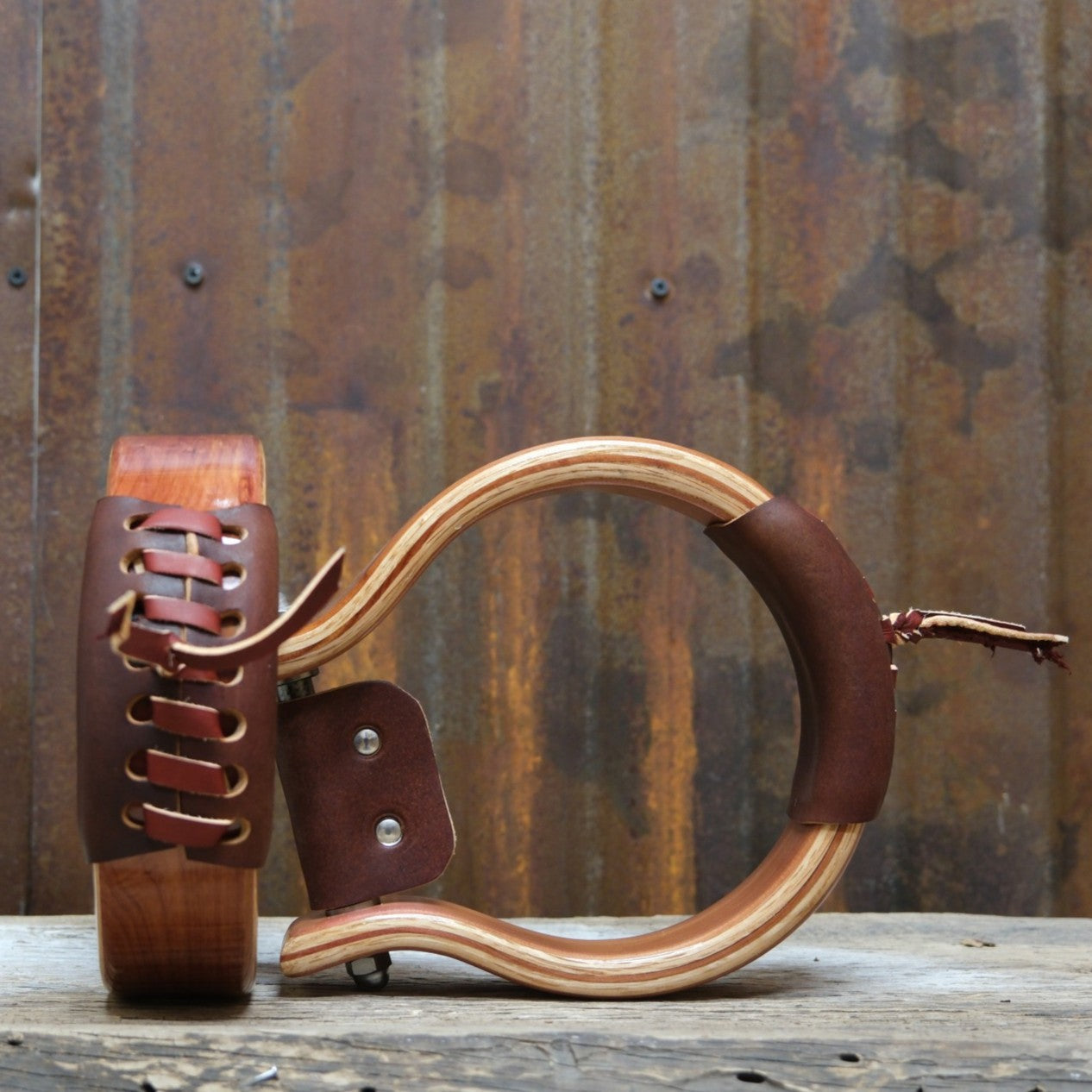Don Orrell 2" Red Cedar Overshoe Oxbow Stirrups