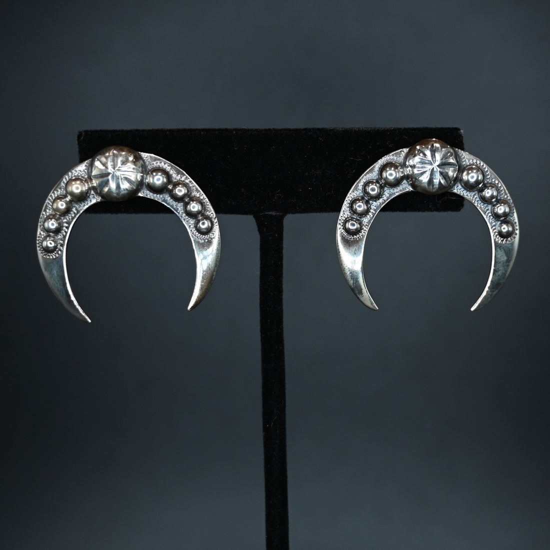 View of earrings