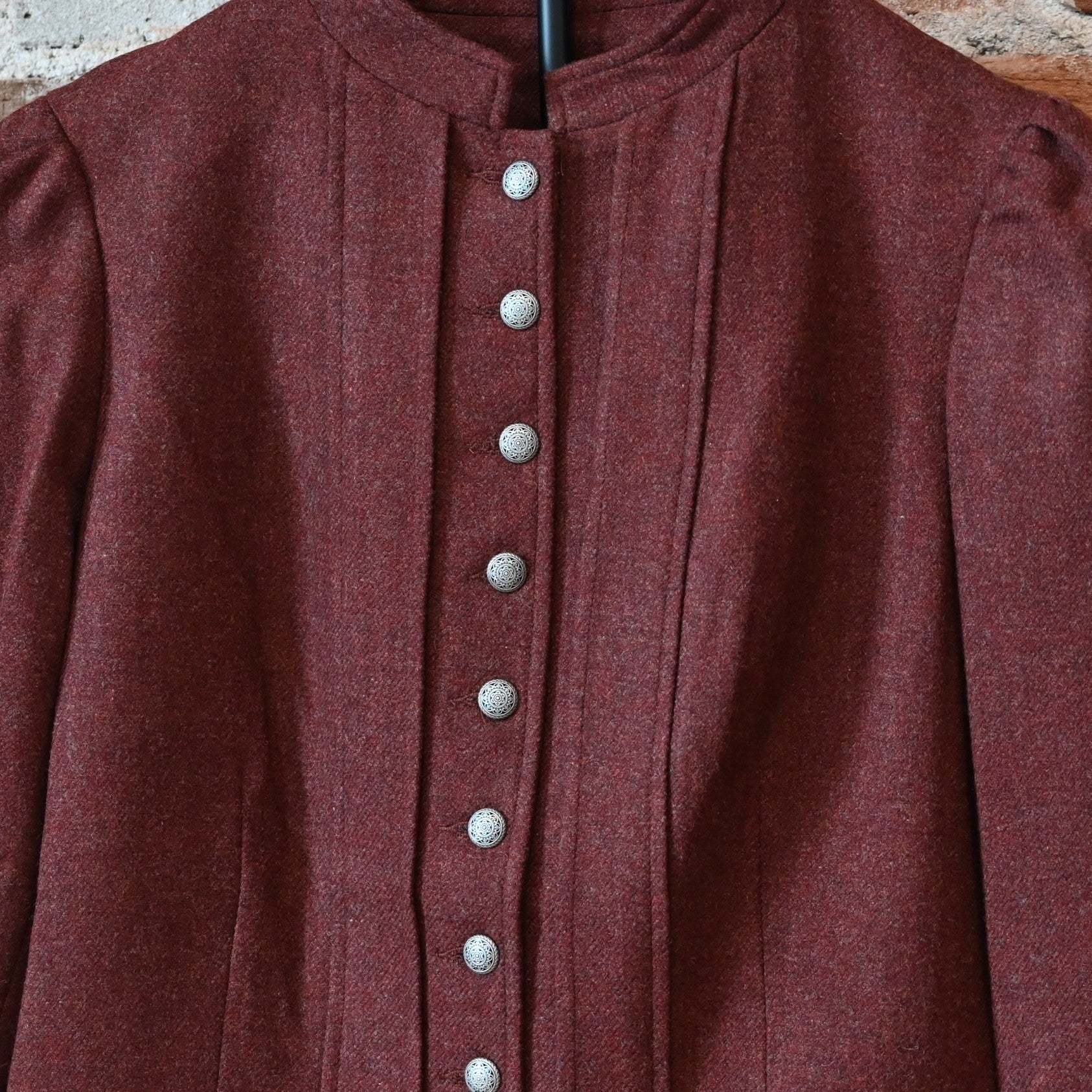Frontier Ladies Victoriana Jacket Light Burgundy Donegal front view
