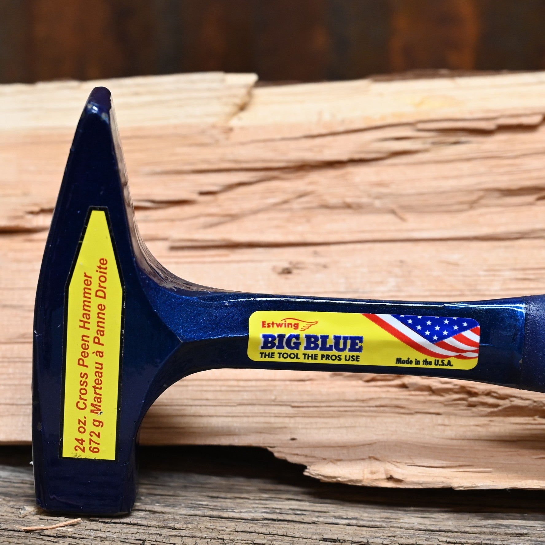 Estwing Big Blue 24 oz cross peen hammer forged steel with shock-reduction grip