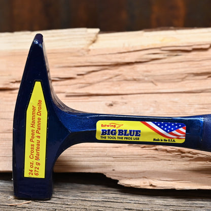 Estwing Big Blue 24 oz cross peen hammer forged steel with shock-reduction grip