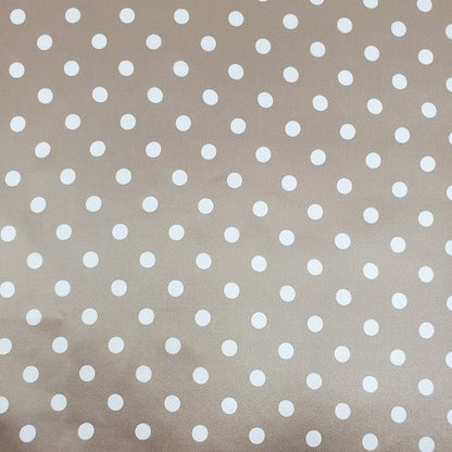 Charmeuse 3/8" White Dot on Mink Wild Rag