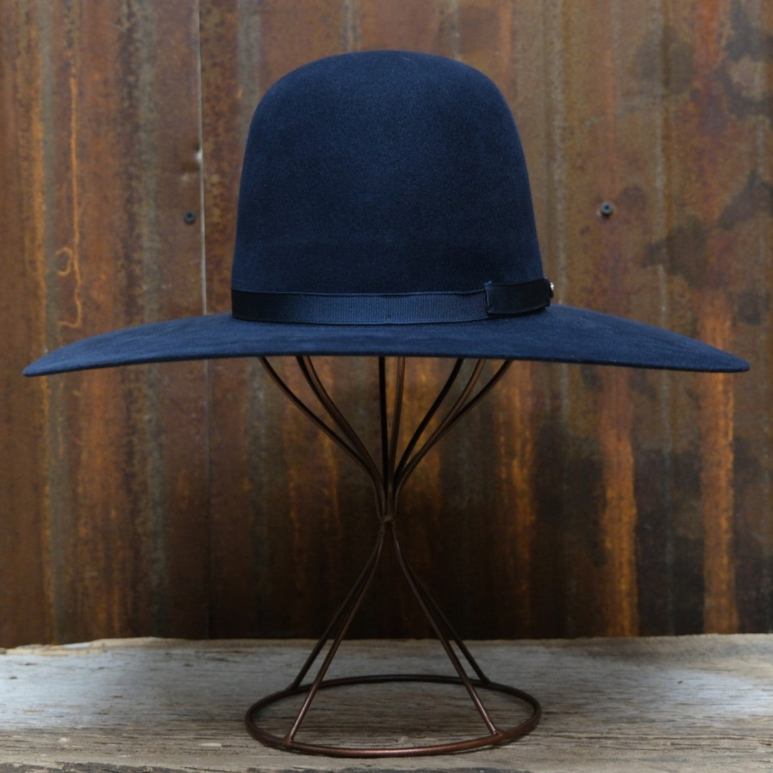 Tacchino Open Crown Western Hat in Blue