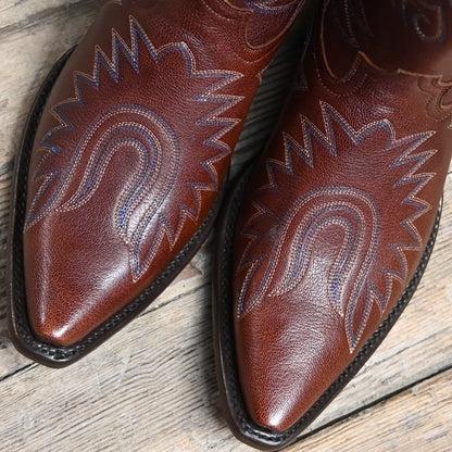 Hyer 13" ROAD TO ARIZONA Brown Cafe Chai goat boot