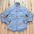 Kimes Ranch men’s Skink quilted jacket with zig-zag pattern, chest flap pockets, and longhorn embroidery