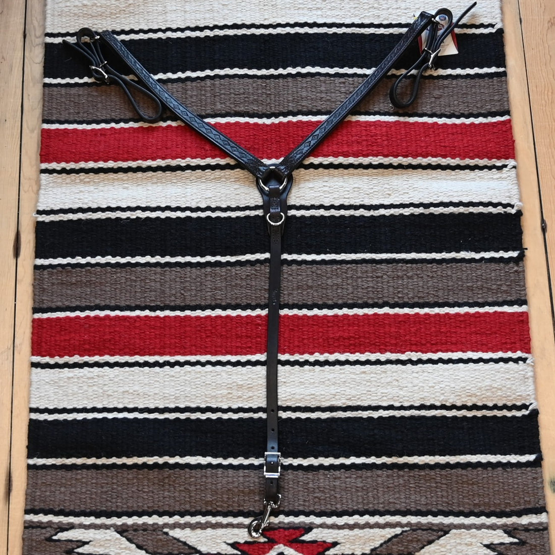 Weaver Trailhead hand tooled slim 1 inch leather breast collar