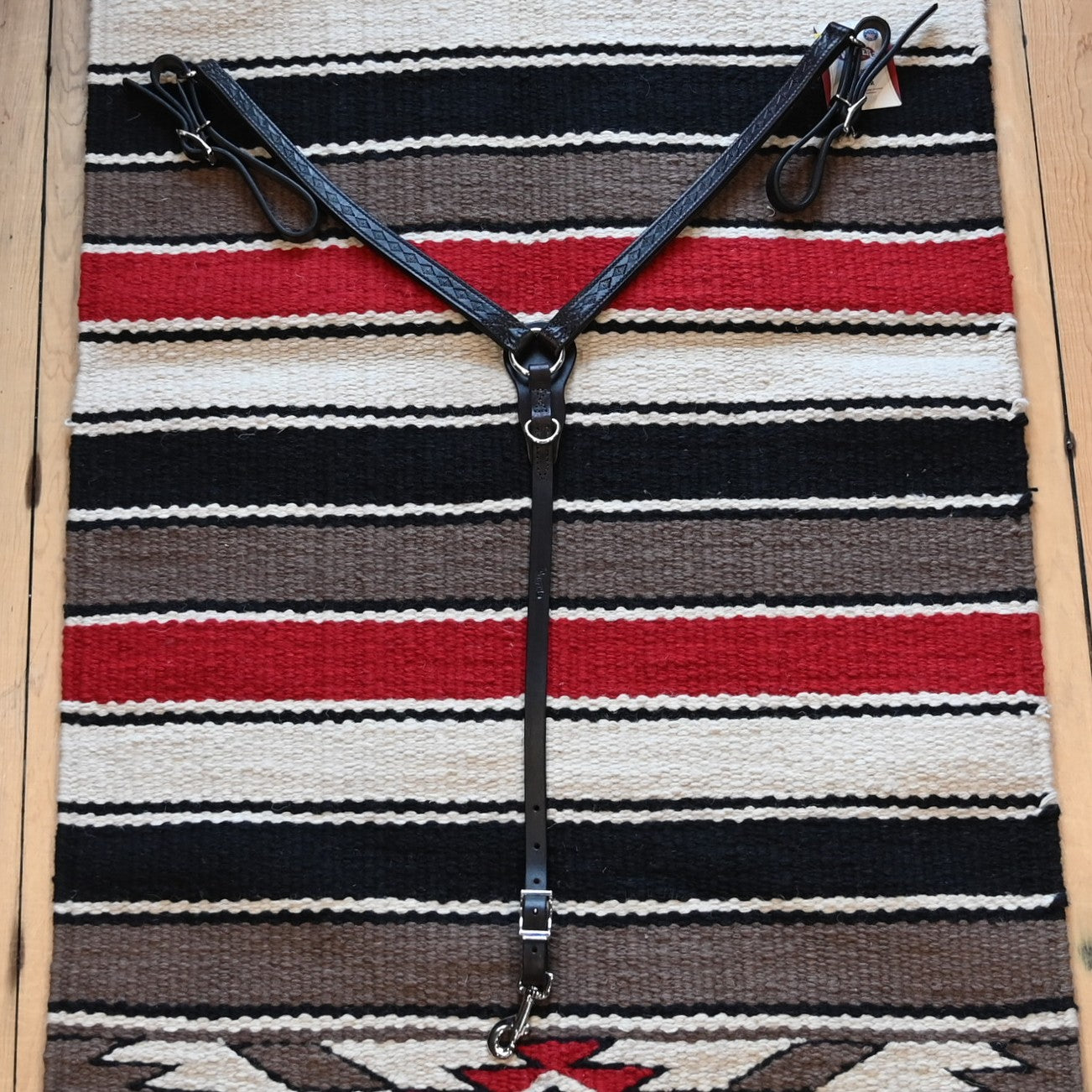 Weaver Trailhead hand tooled slim 1 inch leather breast collar