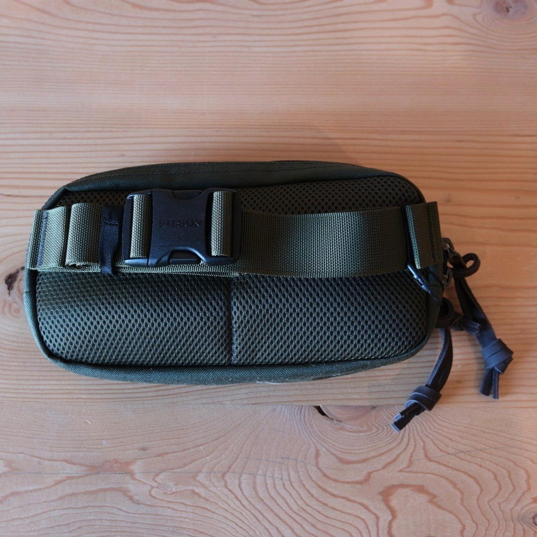 Filson Dryden Crossbody Bag in Otter Green.