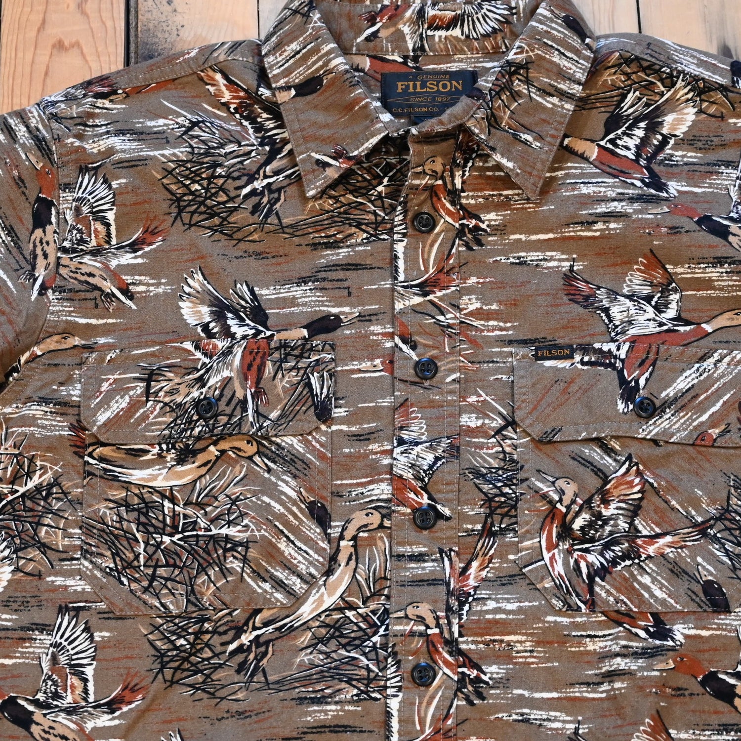 Filson Field Flannel Shirt in marsh scenic