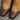 View of Stallion Ladies Zorro zip boot in camel ranch hand with golden buckstitching and tooled accents