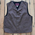 Frontier Men’s tweed stripe notch vest dark tan front view