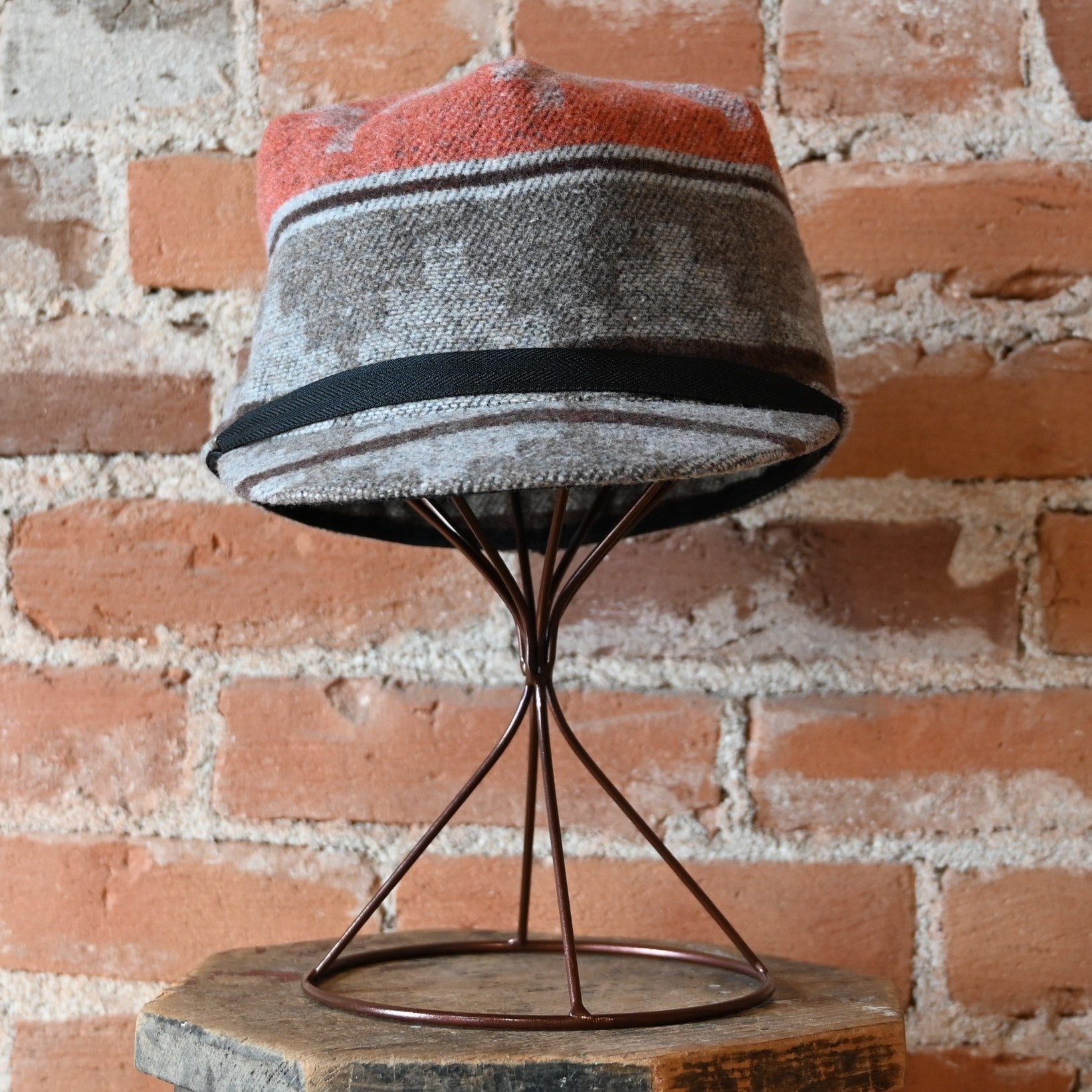 Crown Cap Navajo wool blend Stockman cap with patterned design