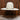 Tacchino Open Crown Western Hat in Cream with a 5.875-inch brim.