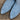 View of Macie Bean 15" baby blue suede boot with almond toe and cowgirl heel