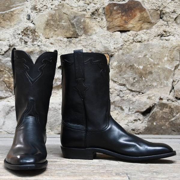 Lucchese Men's 10″ Florence Buffalo Leather Boot – Black Collar