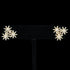 DAISY TRIO EARRINGS- 6- .12 CT TOTAL EF VS DIAMONDS- MINED- 18K YELLOW GOLD view of earrings