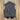 Taupe herringbone wool vest with lapel collar, running horse brass buttons, front and inside pockets, and hidden elastic back