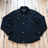 View of Pendleton Men’s Timberline shirt jacket in black wool blend with quilted lining and corduroy shoulder detail