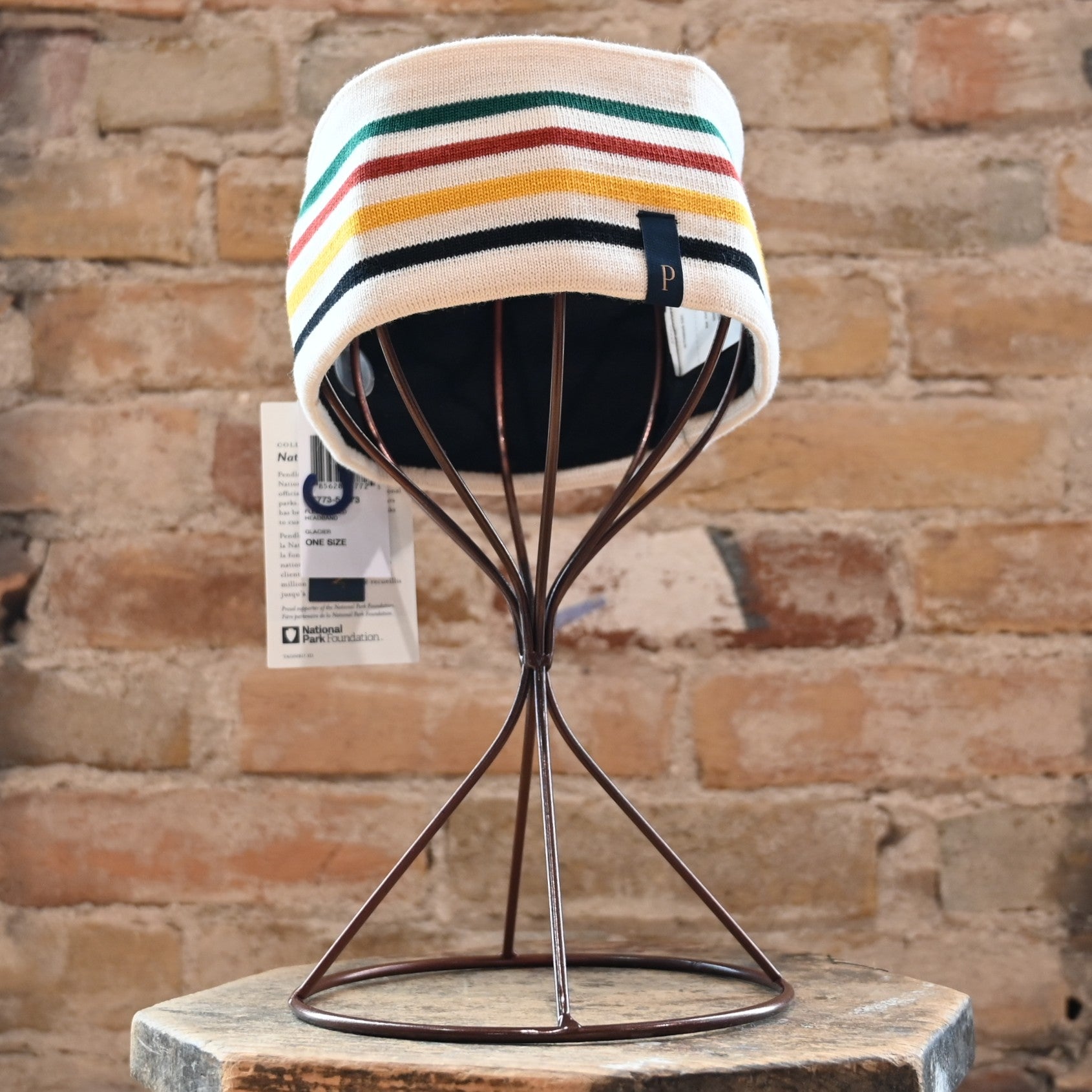 Pendleton Glacier Park stripe fleece-lined knit headband