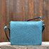 Gun Toten Mamas Tooled Cowhide Turquoise Blue Leather Crossbody Organizer