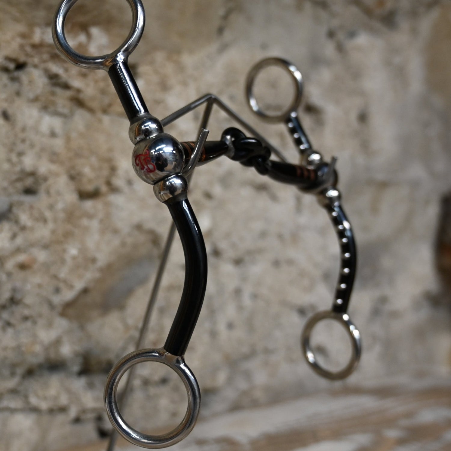 Tom Balding Short Ballhinge Balanced Snaffle view of cheekpiece