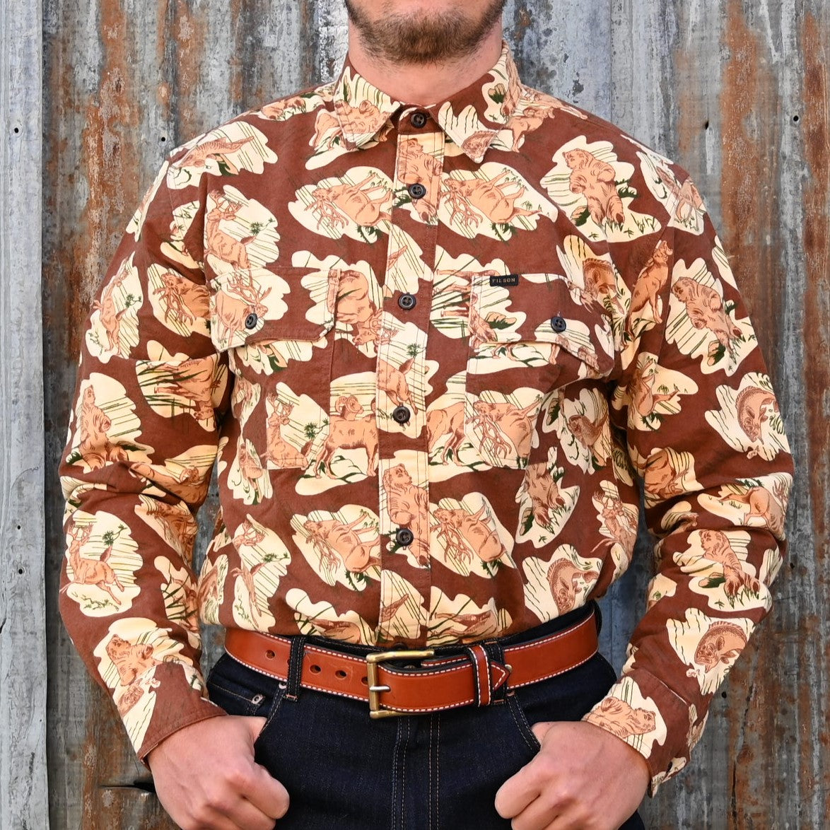 Filson Field Flannel Shirt in sorrel