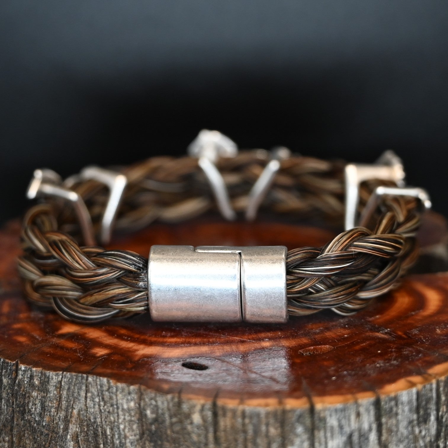 Cowboy Coll. Open Plains Magnetic Clasp Bracelet view of clasp