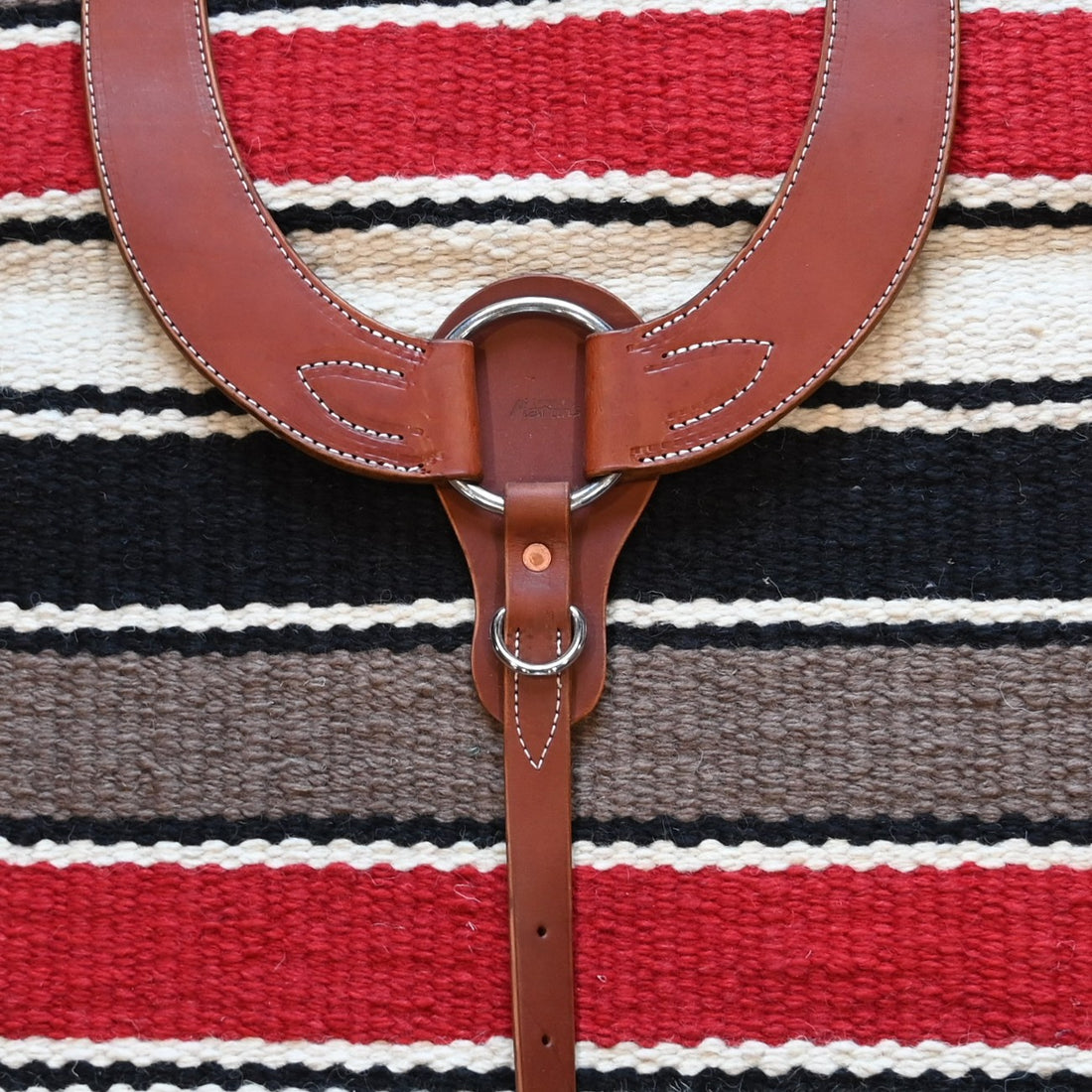 Martin Harness high pulling leather breast collar with sterling silver accents