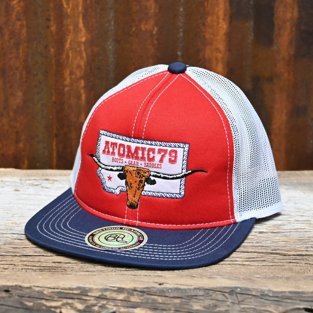 Atomic 79 Logo Mesh Cap - Red/White/Blue
