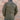 View of Schaefer olive suede jacket with leather collar, button front, and Western fit