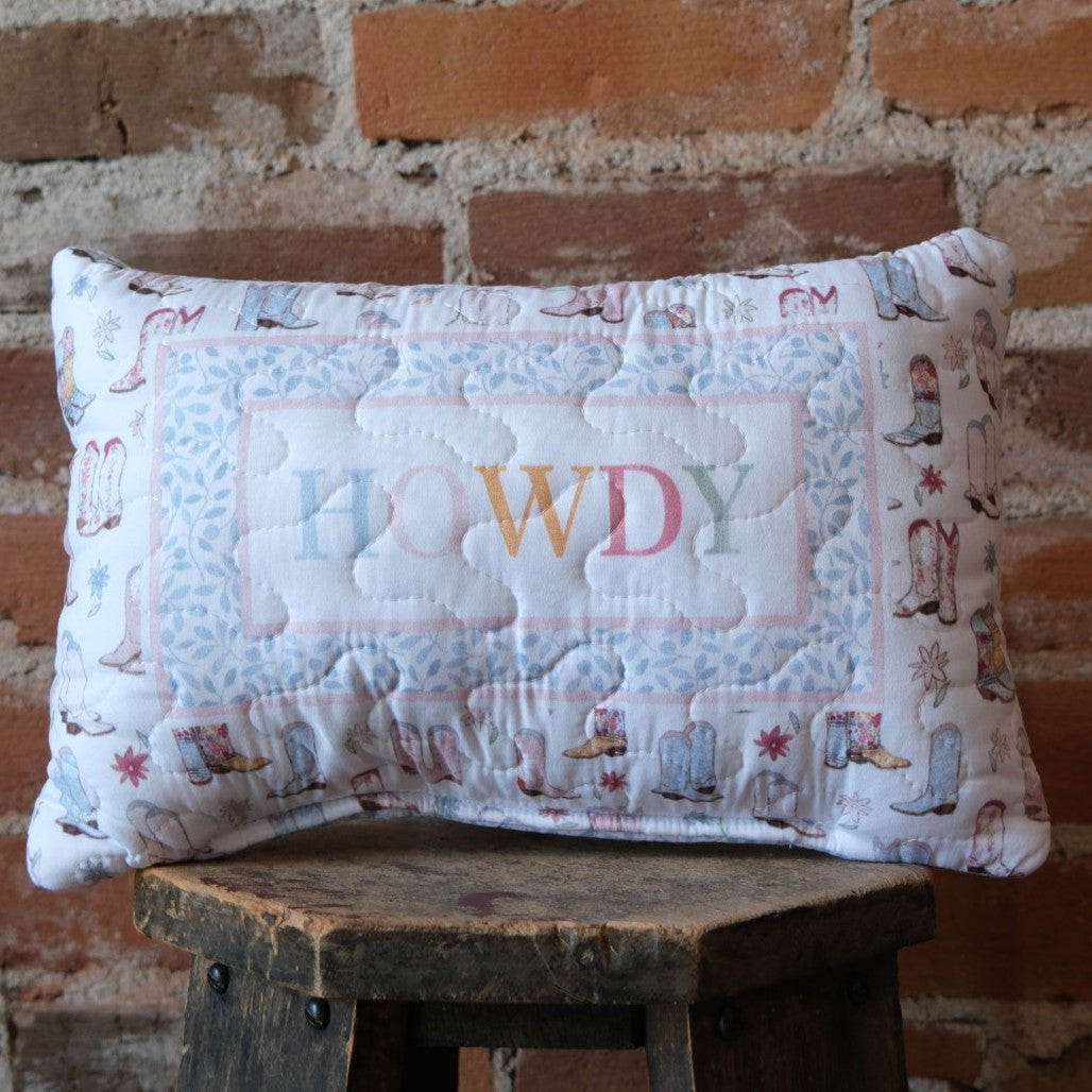 Ida Mae Home - Howdy Patchwork 8x12 Quilted Pillow