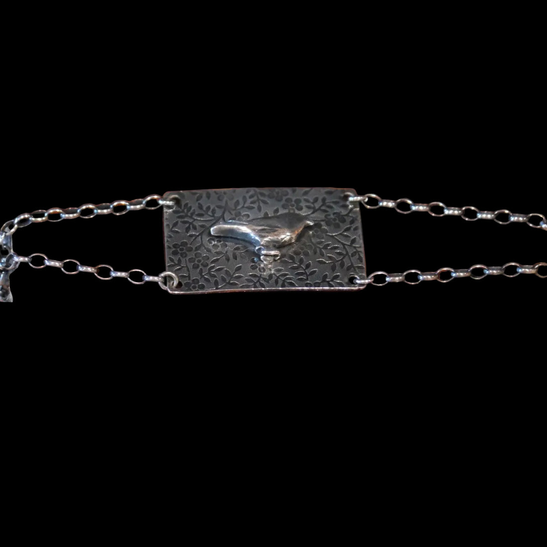 INK Recycled Sterling Silver Little Bird ID Bracelet