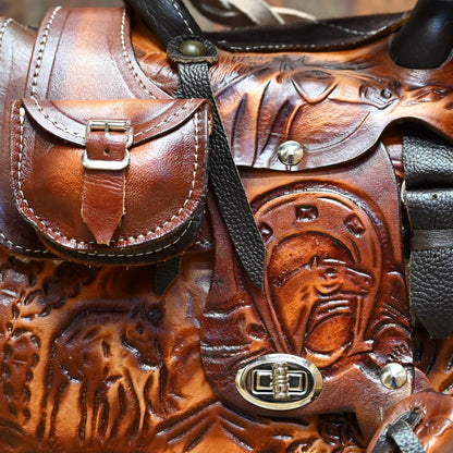 SouthBay Leather Saddle Purse