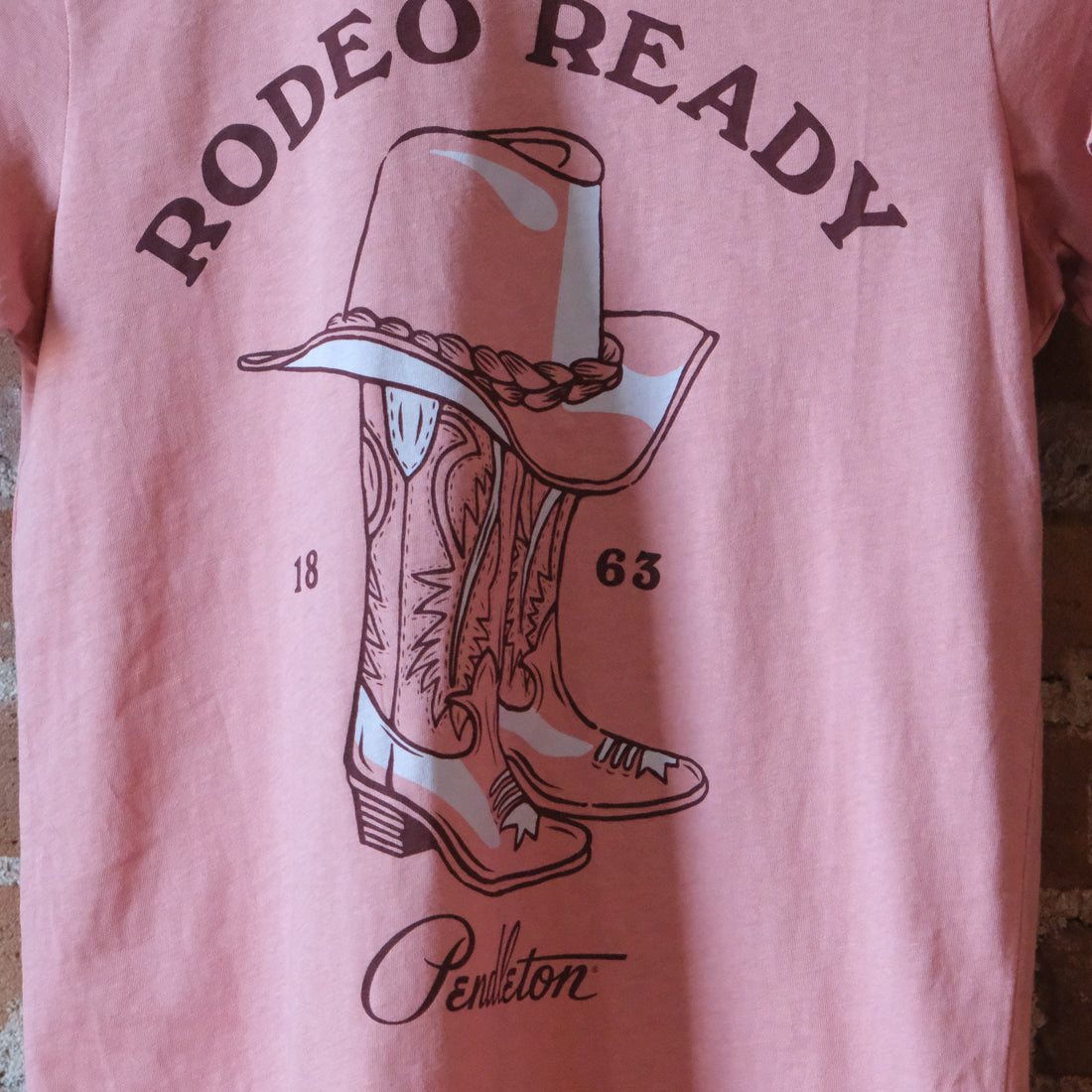 Pendleton Women’s Rodeo Ready Graphic Tee in white with rodeo graphic print
