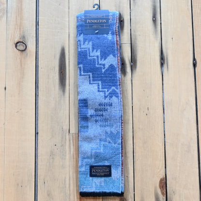 Pendleton Harding Star jacquard wool scarf in dusk tones with eyelash fringe.