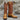 Nutted Calf Ladies 16" Buckaroo Boot with Brown Top and Honey Vamp