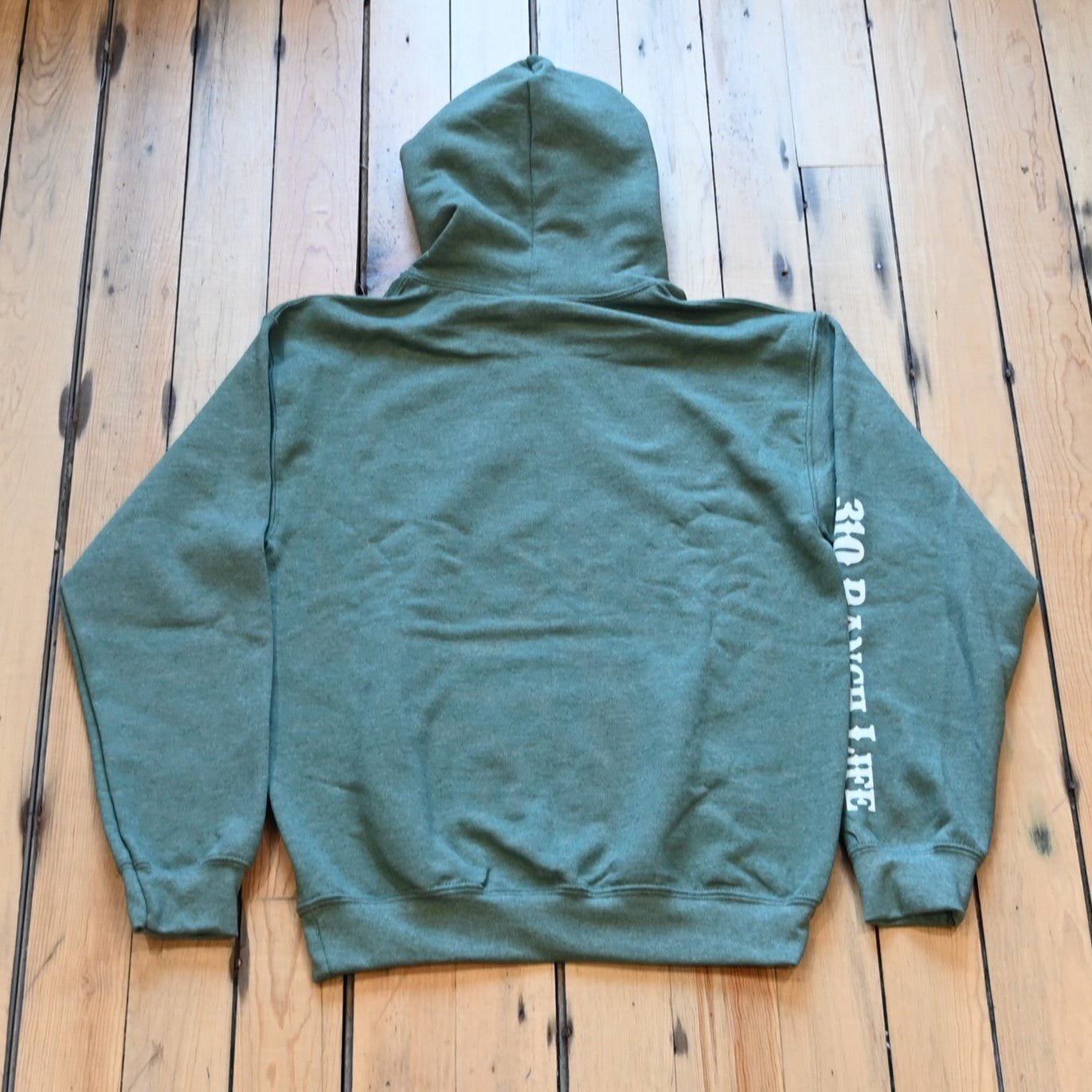 View of back sweatshirt