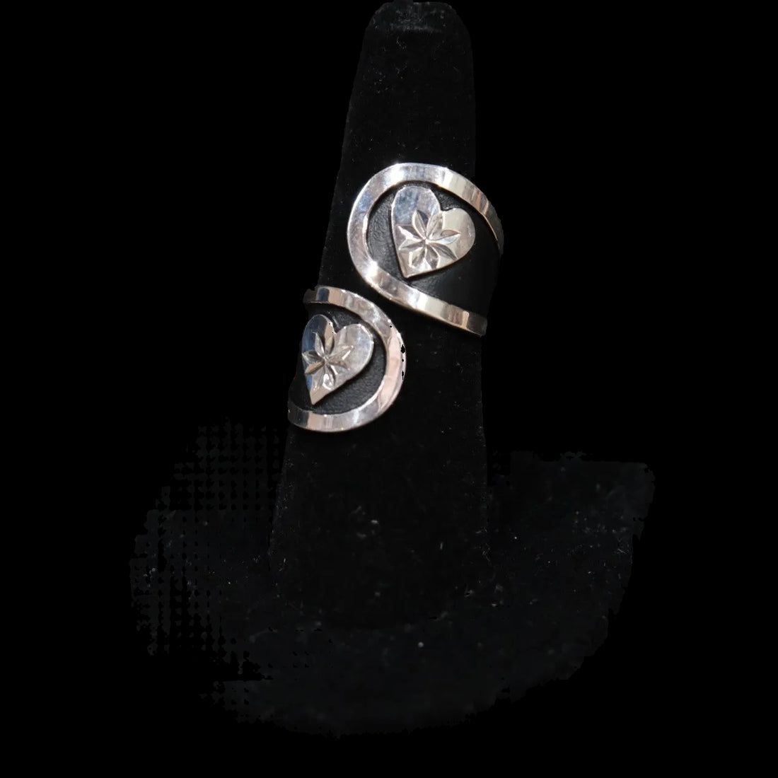 Vogt Silversmiths Engraved Heart Wrap Ring