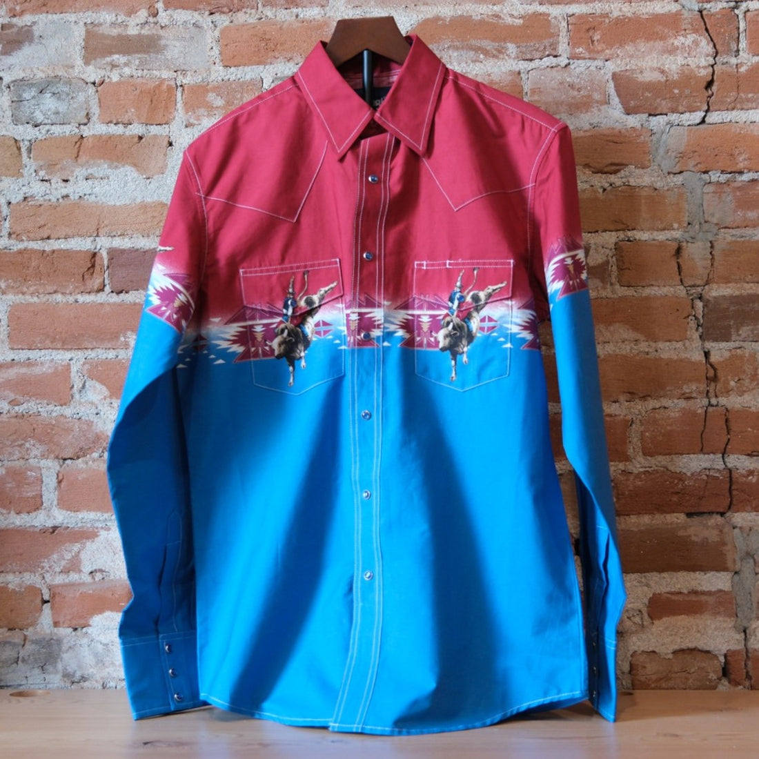 Wrangler Men’s Checotah Long Sleeve Western Snap Printed Shirt - Dip Dye