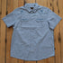 Howler Bros Crosscut Deluxe Shortsleeve Snapshirt in Surfbird: Sky Oxford Dobby.