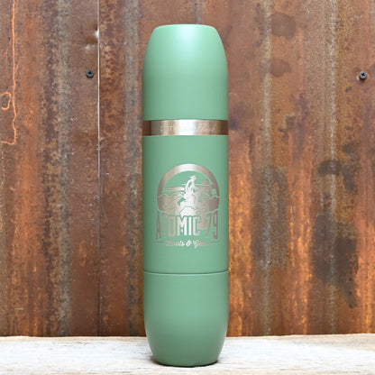 High Camp Parkside Flask 750ml in Cypress green finish with magnetic tumblers